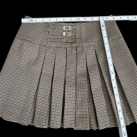 Meshki Brown Checkered Mini Skirt - Picture 5 of 6